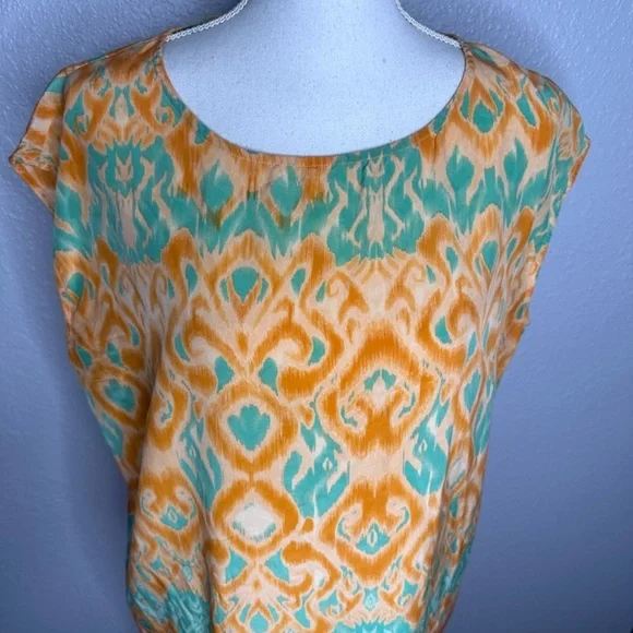 Beth‎ Bowley size 10 Orange & green dress - Picture 3 of 9
